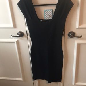 Black evening/party, low-cut dress